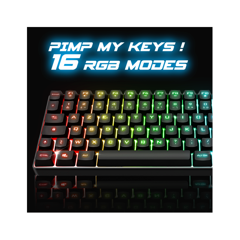 Clavier Gaming sans Fil / Bluetooth SPIRIT OF GAMER ELITE-K70 TKL - Noir