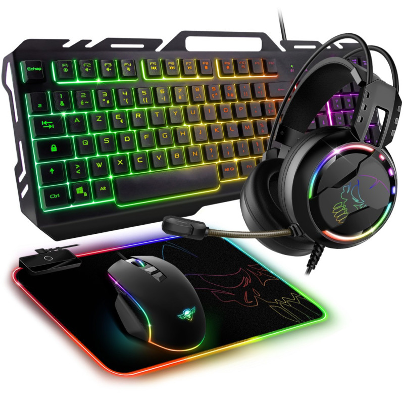 Pack Gaming 4 en 1 SPIRIT OF GAMER ULTIMATE 300 - Noir