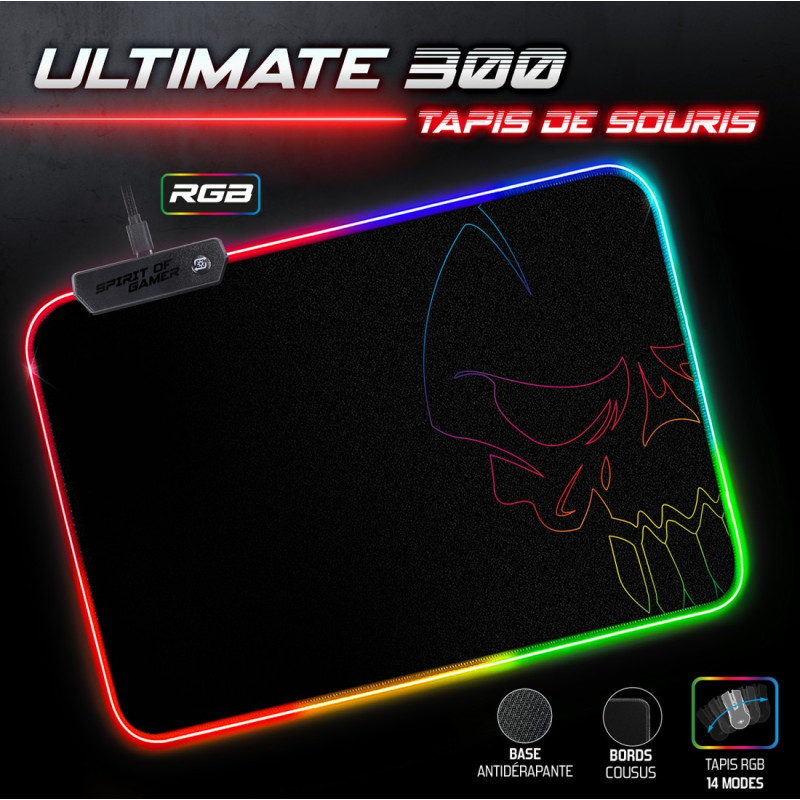 Pack Gaming 4 en 1 SPIRIT OF GAMER ULTIMATE 300 - Noir