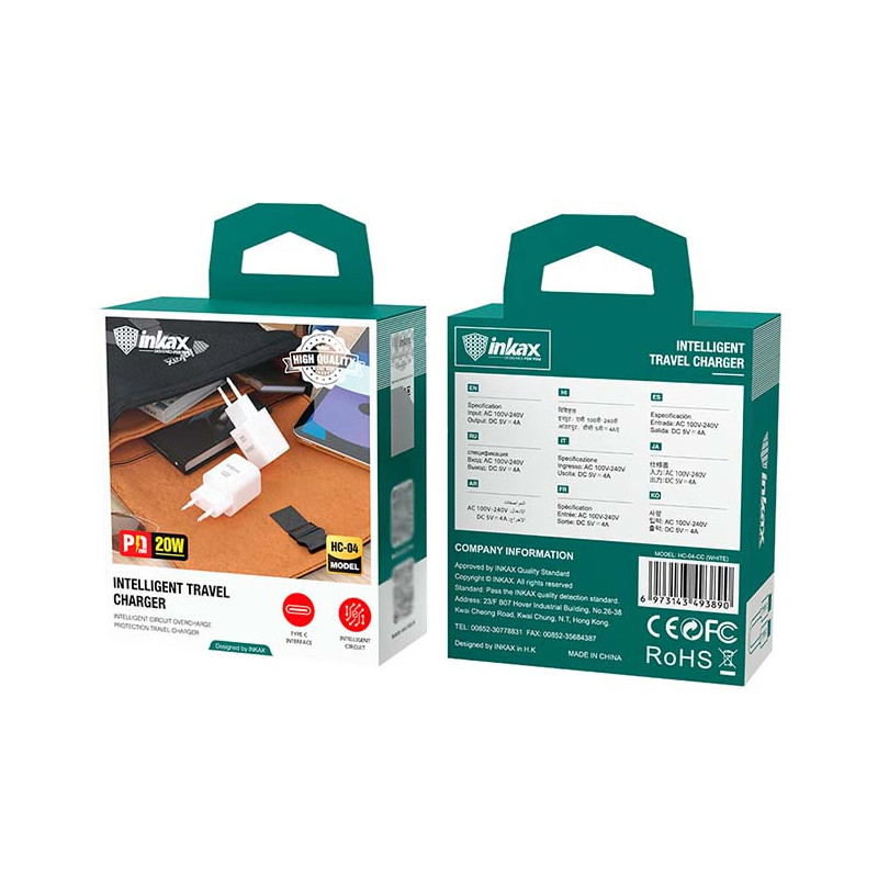 Chargeur Type C 20W INKAX HC-04