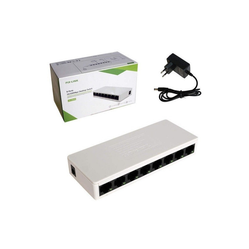 Switch Ethernet 8 Ports 10/100 Mbps PIX-LINK LV-SW08