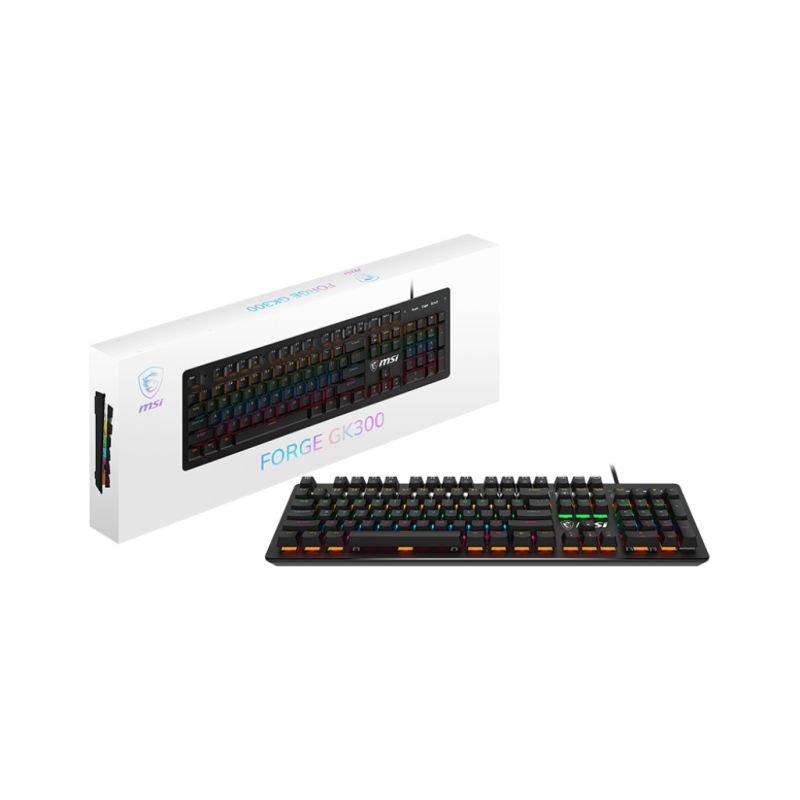 Clavier Mécanique MSI FORGE GK300 - Noir - Blue Switch