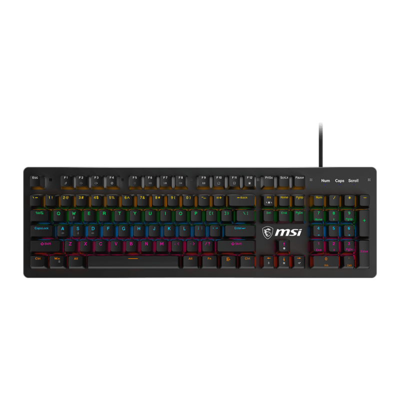 Clavier Mécanique MSI FORGE GK300 - Noir - Blue Switch