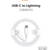 Cable USB-C vers Lightning 20W 1m WUW X154