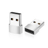 Adaptateur USB Male Vers USB Type C Femelle - Gris