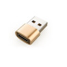 Adaptateur USB Male Vers USB Type C Femelle - Gold