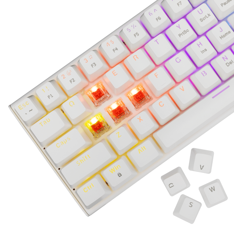 Clavier WHITE SHARK WAKIZASHI-2 GK-002211 V2 - Red Switch - Blanc