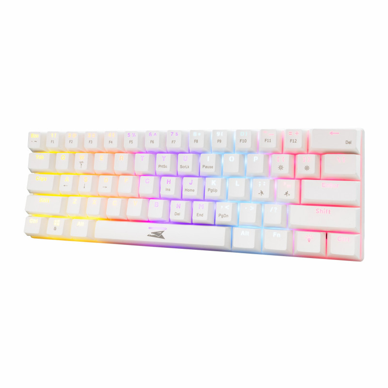 Clavier Mécanique BARACUDA DOLPHIN BGK-03221 - Blanc - Blue Switch