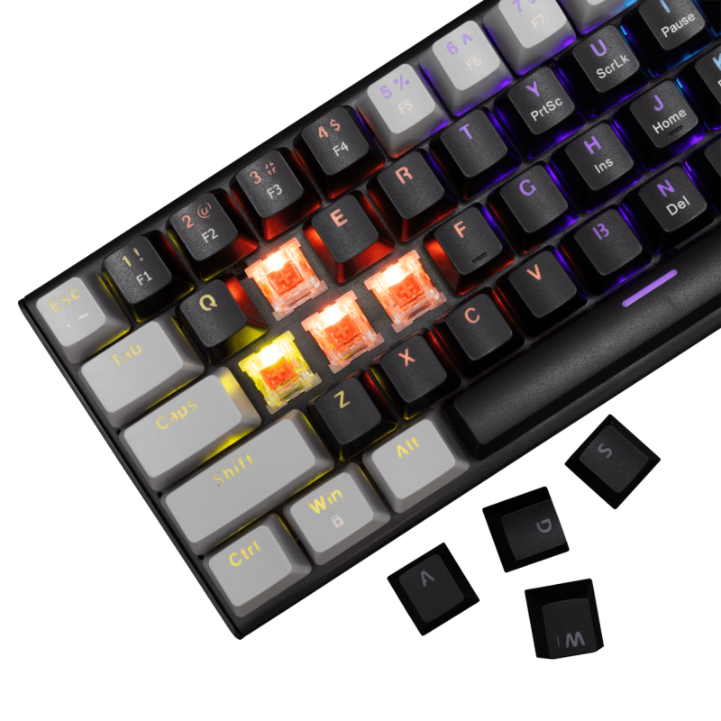 Clavier WHITE SHARK WAKIZASHI-2 GK-002111V2 - Red Switch - Noir Gris