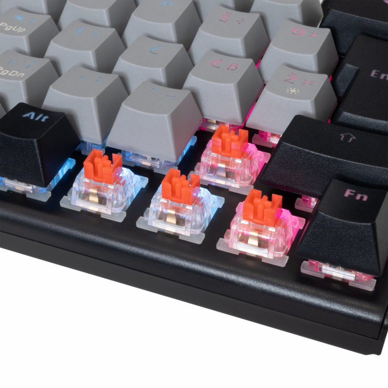 Clavier WHITE SHARK WAKIZASHI-2 GK-002711V2 - Red Switch - Gris Noir
