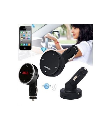 Allume Cigare Bluetooth Radio FM / Lecteur Cartes / Lecteur MP3