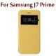 Flip Cover Gold S View Samsung Galaxy J7 Prime