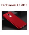 Huawei Y7 2017 - Etui en Silicone Rouge