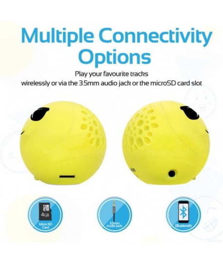 Mini Haut-parleur Bluetooth PROMATE COOLCLASSIC Cool Emoji