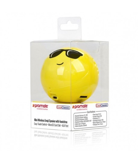 Mini Haut-parleur Bluetooth PROMATE COOLCLASSIC Cool Emoji