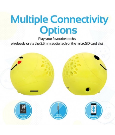 Mini Haut-parleur Bluetooth PROMATE FLIRTYFUNK Cool Emoji