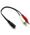Adaptateur 2 RCA Male Vers Jack Femelle 30cm