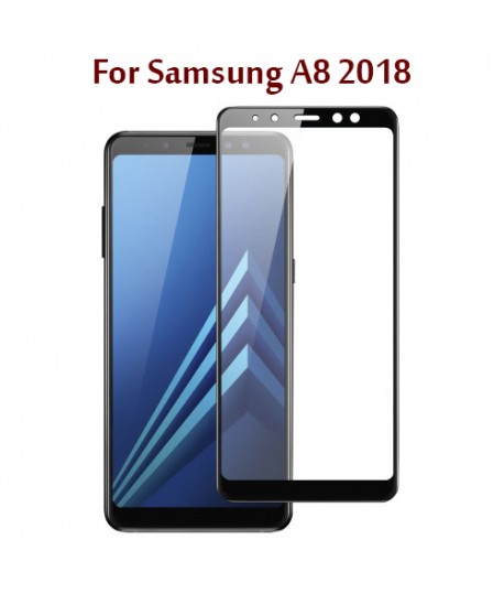 Samsung A8 2018 - Protection FULL SCREEN GLASS - Noir