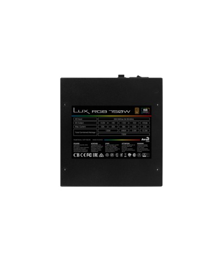 Alimentation AEROCOOL LUX RGB 750W 80 Plus Bronze