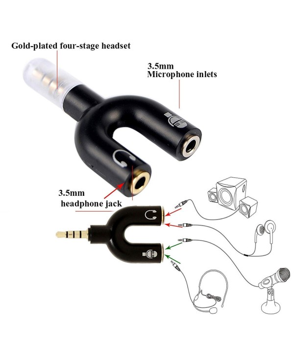 Adaptateur micro casque câble audio stéréo Jack femelle vers 2