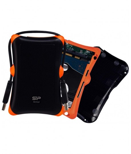 Boitier Externe Antishoc 2.5" HDD USB 3.0 SATA SILICON POWER ARMOR A30 - Noir