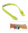 Cable Bracelet Vert pour iPhone 5 et plus